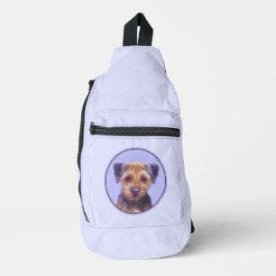 Border Terrier Schilderen Schattigee Originele Pet Sling Bag