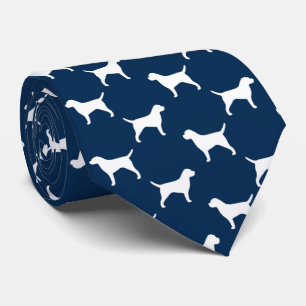 Border Terrier Silhouetten Patroon Hondenliefhebbe Stropdas