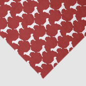 Border Terrier Silhouettes Pattern Red Tissuepapier (Detail)