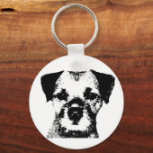 Border Terrier Sleutelhanger (Voorkant)