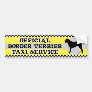 Border Terrier Taxi Service Bumpersticker