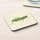 Bordered Print of Green Grasshopper Drankjes Onderzetter (Linkerzijde)