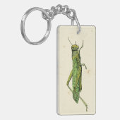 Bordered Print of Green Grasshopper Sleutelhanger (Voorkant Links)