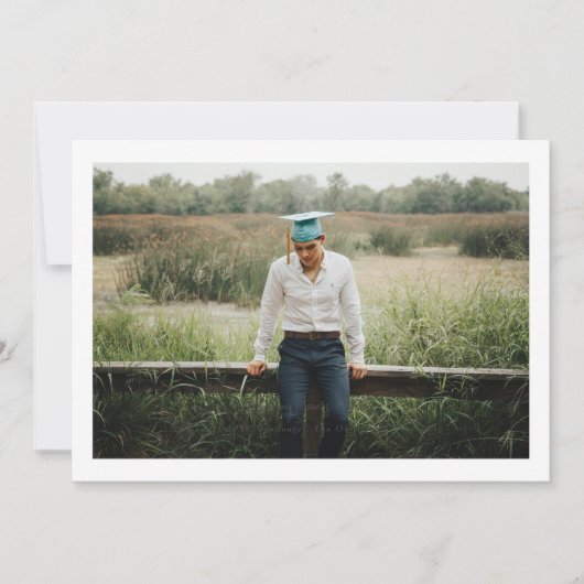 Bordered Simple Photo Modern Design Aankondiging (Voorkant)