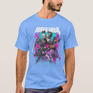 Borderlands 4 Kleurrijke Helden Collage Graffiti V T-shirt