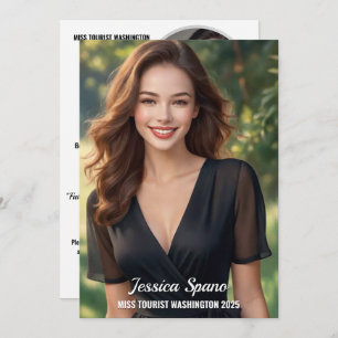 Borderless pageant Autograph Photo Card Kaart