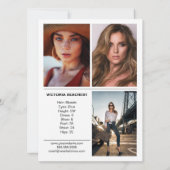 Borderline 4 Double-Sided Model Comp Card Aankondiging (Achterkant)