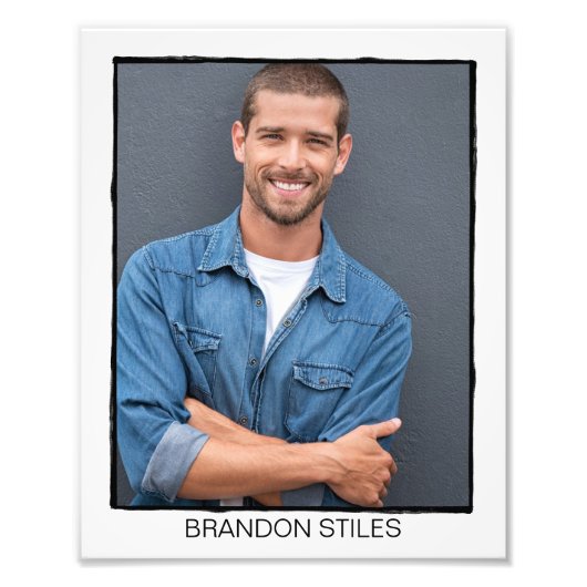 Borderline Retro Actor Waarnemend Headshot - 8x10 Foto Afdruk (Voorkant)