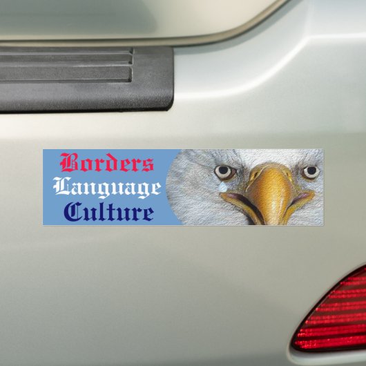 Borders Language Culture Bumpersticker (Op auto)