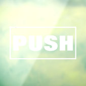 Bordje 'Duwen', Raamsticker (Vel 3)