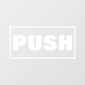 Bordje 'Duwen', Raamsticker (Vel)