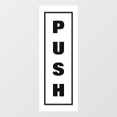 Bordje voor drukdeur, raamsticker (Vel)