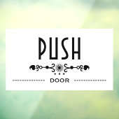 Bordje voor duwen deur, raamsticker (Vel 3)