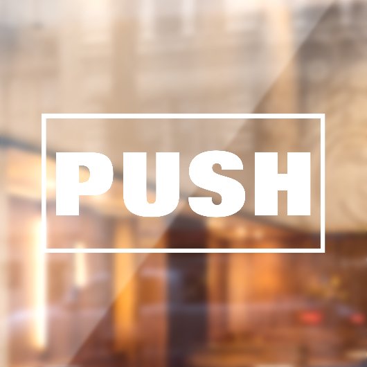 Bordje voor duwen op deur, raamsticker (Vel 2)