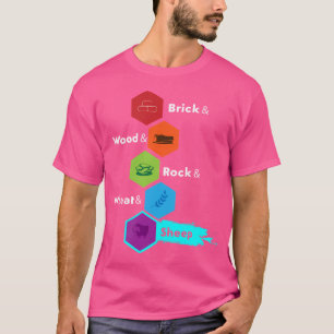 Bordspel Baksteen Hout Steen Tarwe Schapen T-shirt