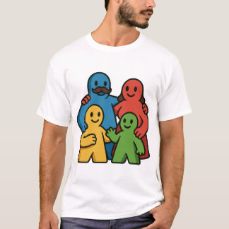 Bordspel Familie Schattige Meeples Gaming Night T-shirt