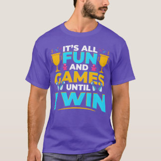 Bordspellen winnen spelavond winnend meisje t-shirt