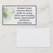 Bordure Carte de visite de style asiatique de grue (Devant / Derrière)