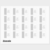 Bordure Chevron gris Enregistrer les stickers Date (Feuille)