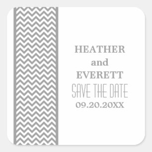 Bordure Chevron gris Enregistrer les stickers Date