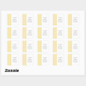 Bordure Chevron jaune Enregistrer les stickers Dat (Feuille)