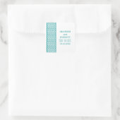 Bordure Chevron turquoise Enregistrer les stickers (Sac)