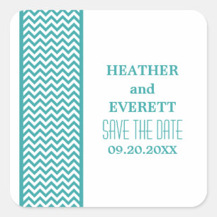 Bordure Chevron turquoise Enregistrer les stickers