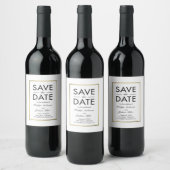 Bordure Chic Enregistrer Le Étiquette De Vins Date (Bouteilles)