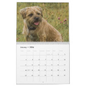 Bordure Chien Terrier, Moyen, Calendrier blanc (Jan 2026)