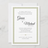 Bordure classique Faire-part de mariage (Devant)