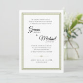 Bordure classique Faire-part de mariage (Debout devant)