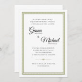 Bordure classique Faire-part de mariage (Devant / Derrière)