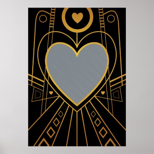 Bordure Coeur d'amour Art Déco (Devant)