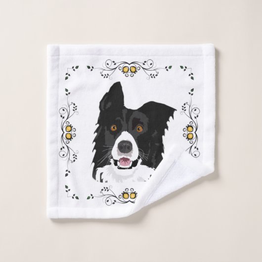 Bordure Collie (Gant de toilette)