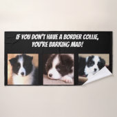 Bordure Collie amour (Serviette de bain)