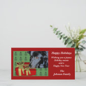 Bordure Collie Animal Christmas Carte de Noël (Debout devant)