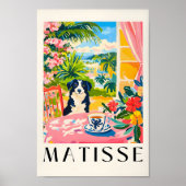 Bordure Collie Boire Poster de café, Funny Kitche (Devant)