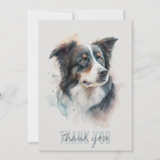 Bordure Collie Carte de remerciements