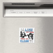 Bordure Collie Cartoon Lave-vaisselle Magnet (In Situ (Lave-vaisselle))