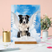 Bordure Collie Chien Angel avec nom Pet Memorial (Mariage)