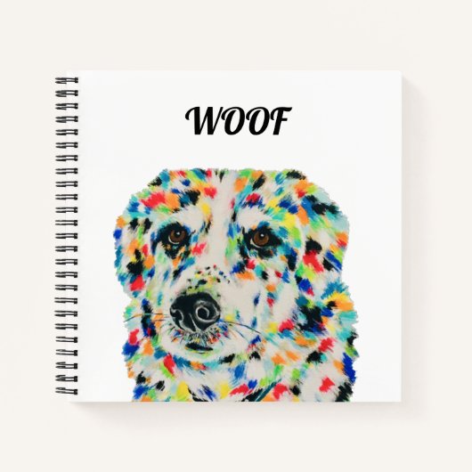Bordure Collie Chien Carré Carnet (Devant)