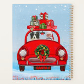 Bordure Collie Chien En Voiture Avec Le Père Noël (Dos)