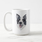 Bordure Collie Chien Mug | 15 oz (Gauche)