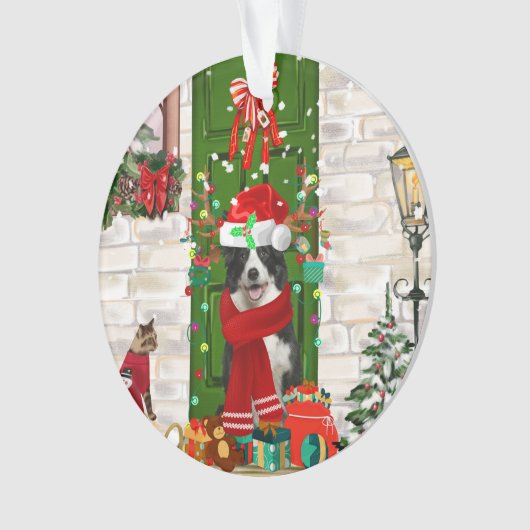 Bordure Collie Chien Noël (devant)