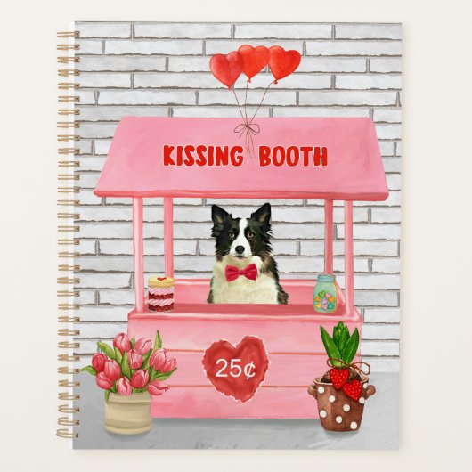 Bordure Collie Chien Saint Valentin Baiser Booth (Devant)