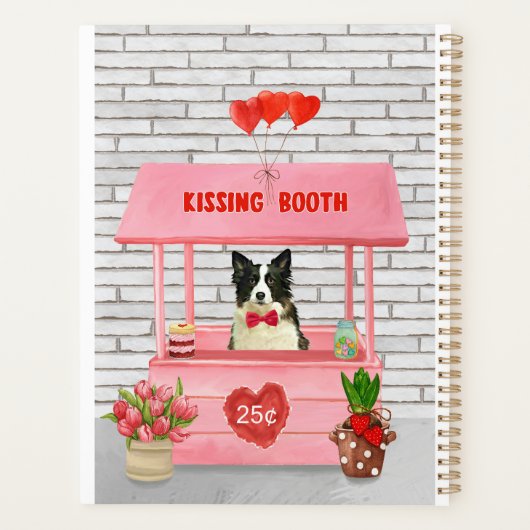 Bordure Collie Chien Saint Valentin Baiser Booth (Dos)