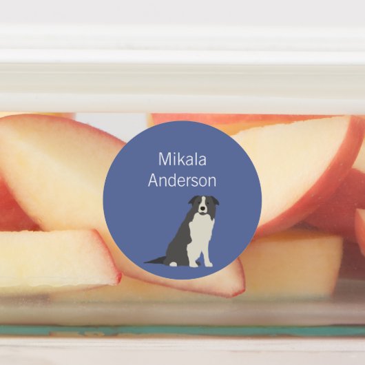 Bordure Collie Dog couleurs imperméable étiquette (Apposé)