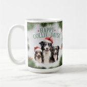 Bordure Collie Funny Christmas Chien Café Mug (Gauche)