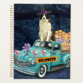 Bordure Collie Halloween Camion Effrayant Nuit (Devant)