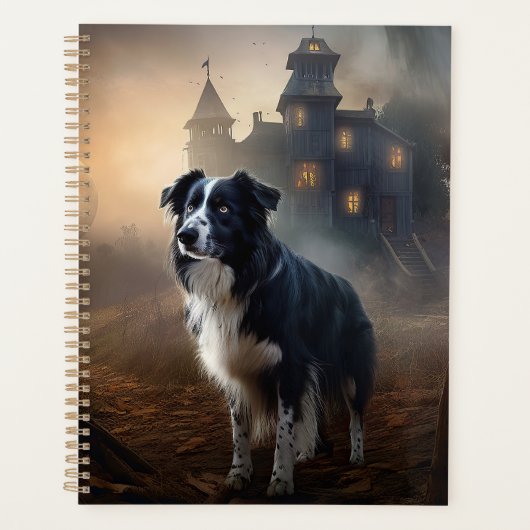 Bordure Collie Halloween effroi (Devant)